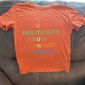 Cat & Jack Orange Short-Sleeve Graphic Tee - Fall Words